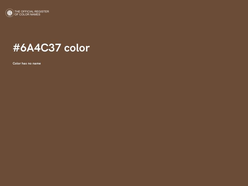#6A4C37 color image