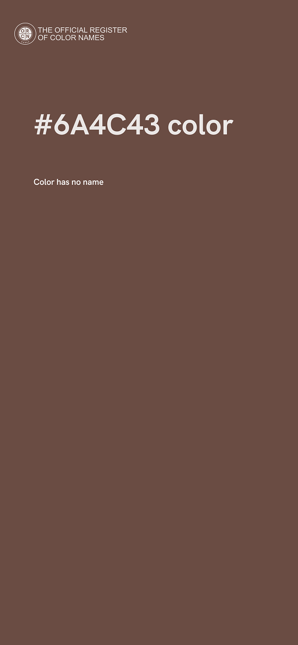#6A4C43 color image