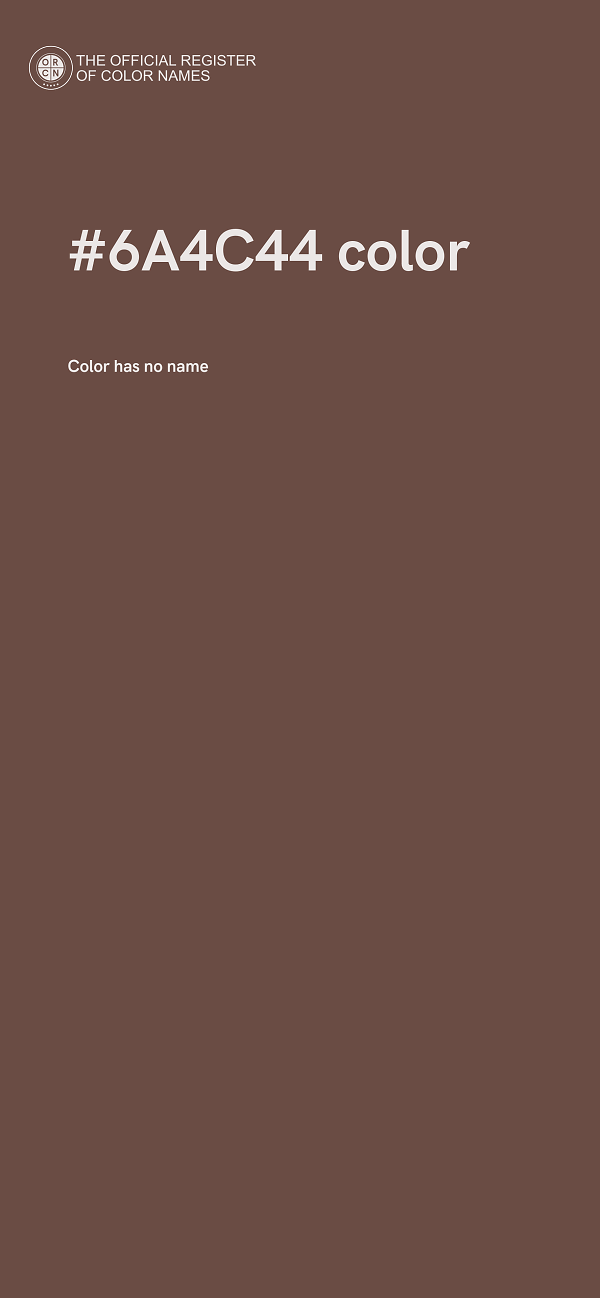 #6A4C44 color image
