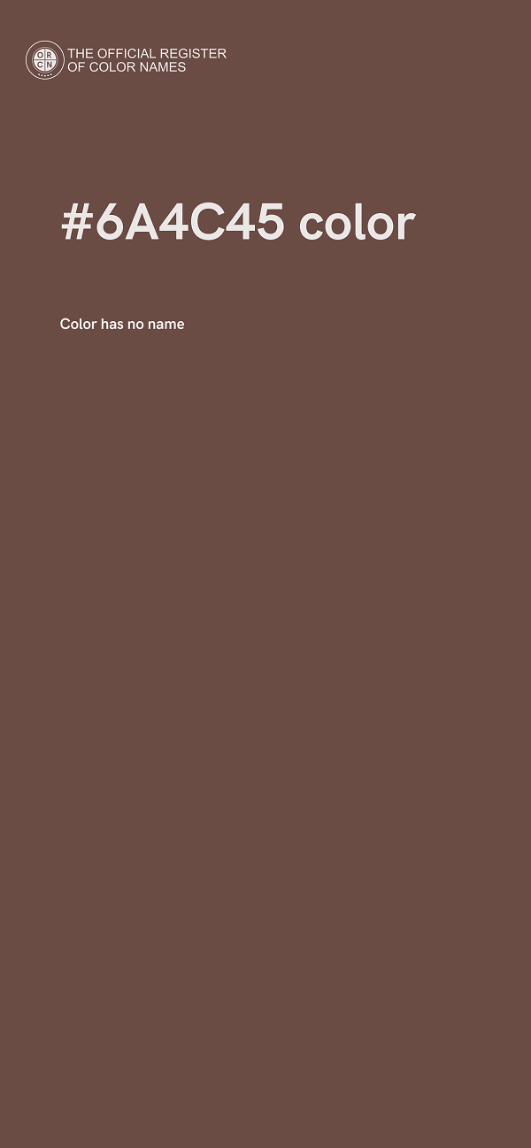 #6A4C45 color image