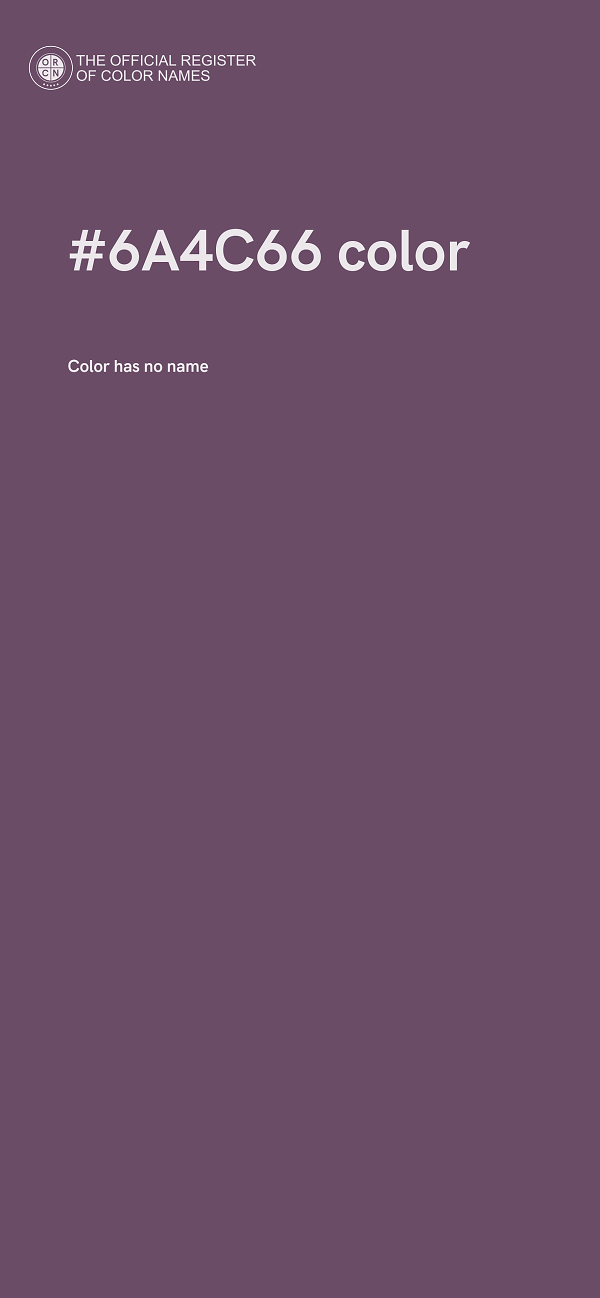 #6A4C66 color image