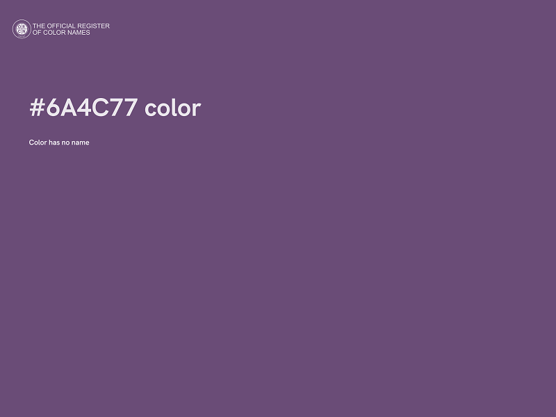 #6A4C77 color image