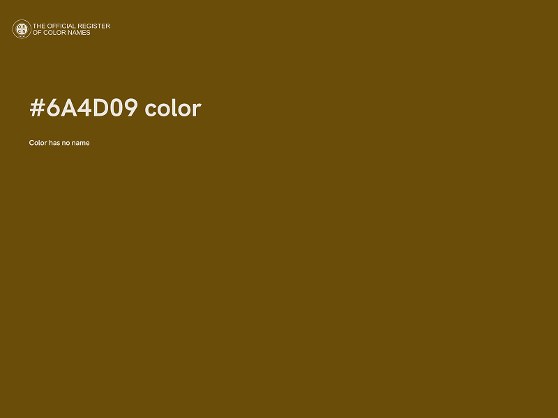 #6A4D09 color image