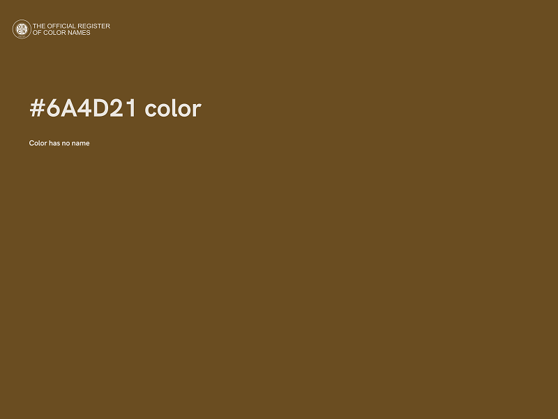 #6A4D21 color image