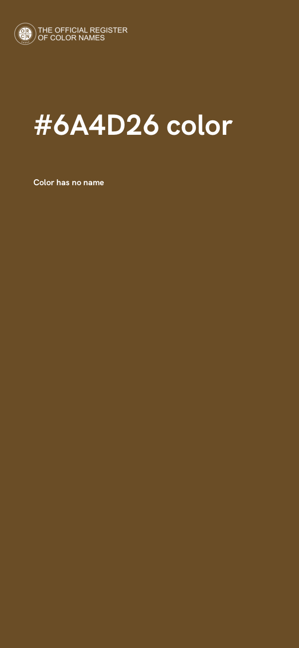 #6A4D26 color image