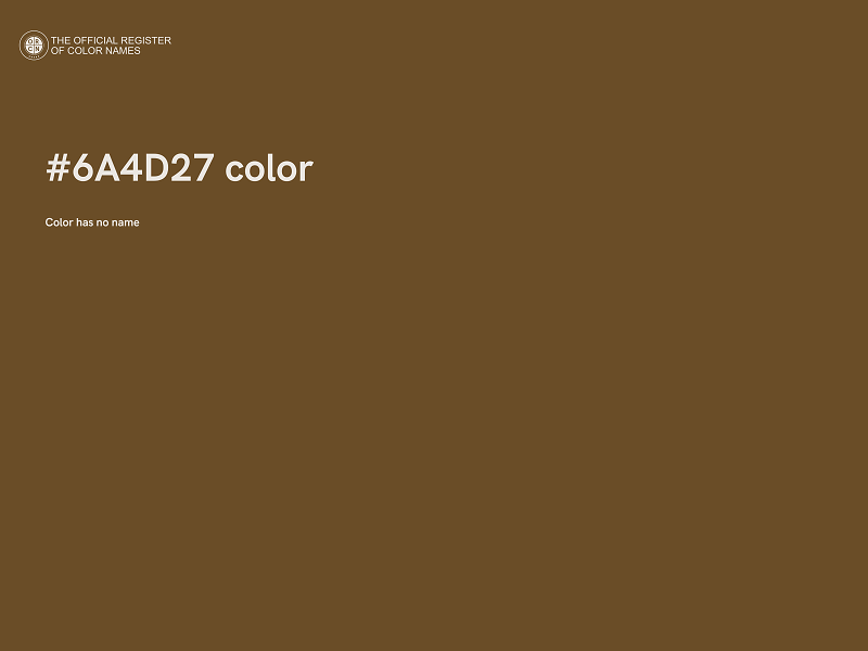 #6A4D27 color image