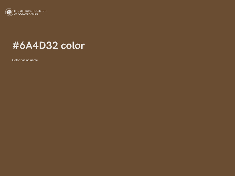 #6A4D32 color image