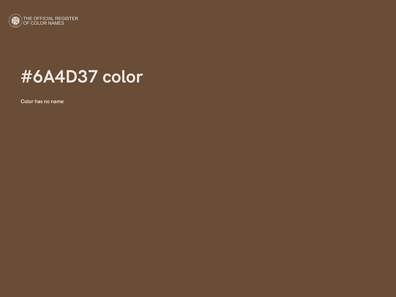 #6A4D37 color image