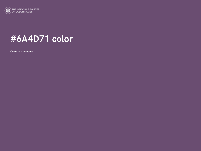 #6A4D71 color image