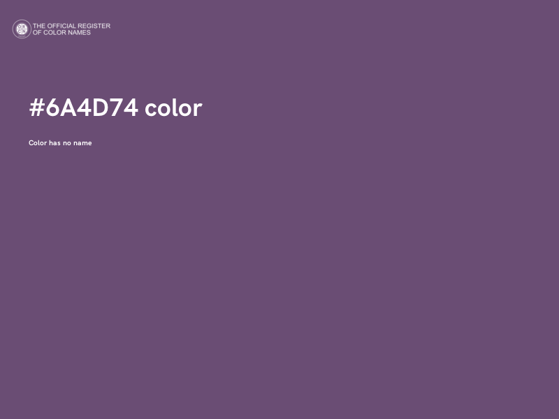 #6A4D74 color image