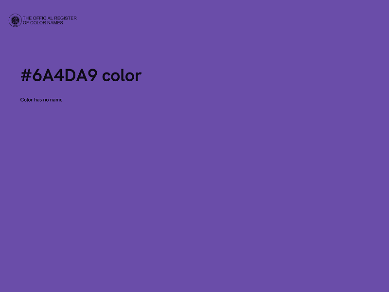 #6A4DA9 color image