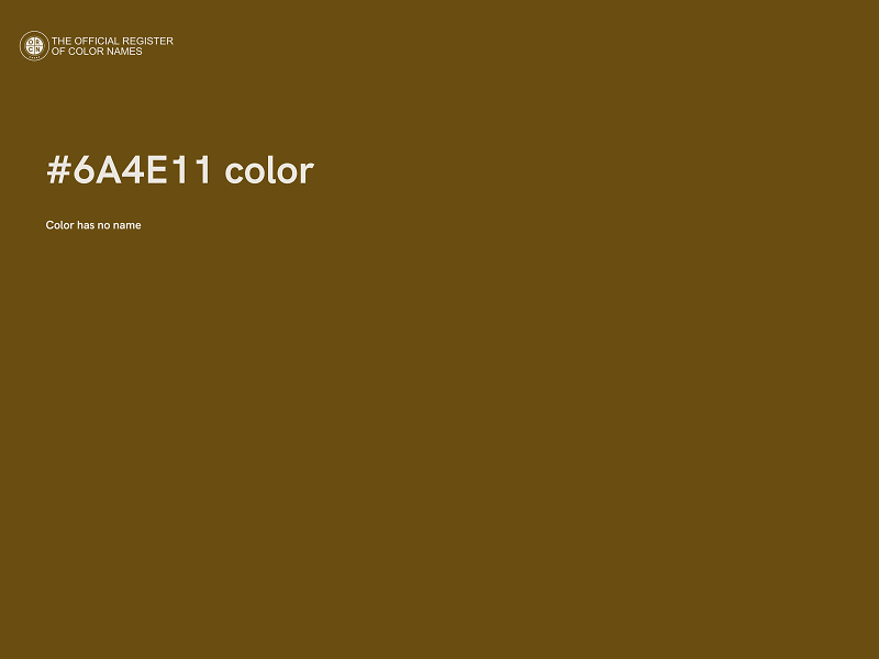 #6A4E11 color image