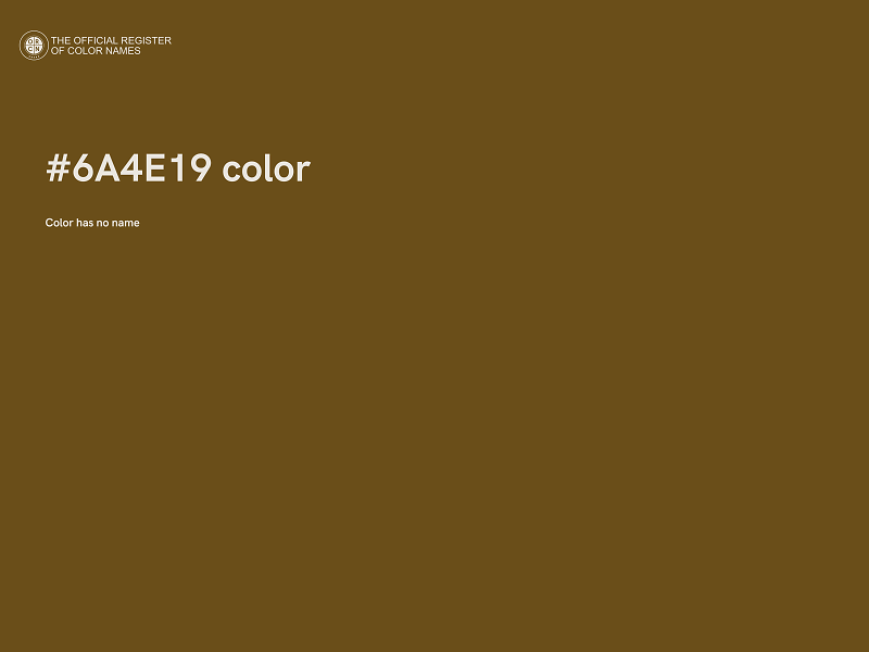 #6A4E19 color image