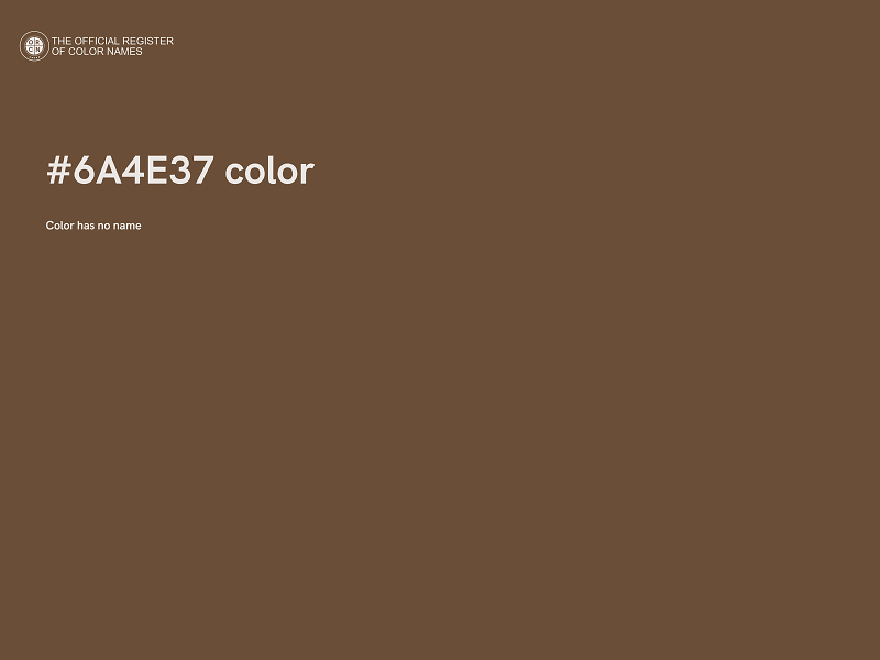 #6A4E37 color image