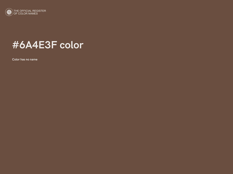 #6A4E3F color image