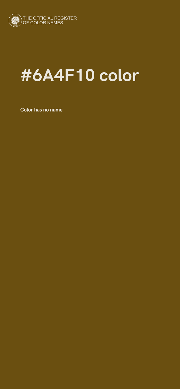 #6A4F10 color image