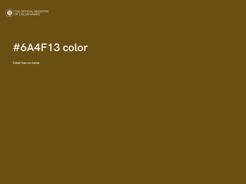 #6A4F13 color image