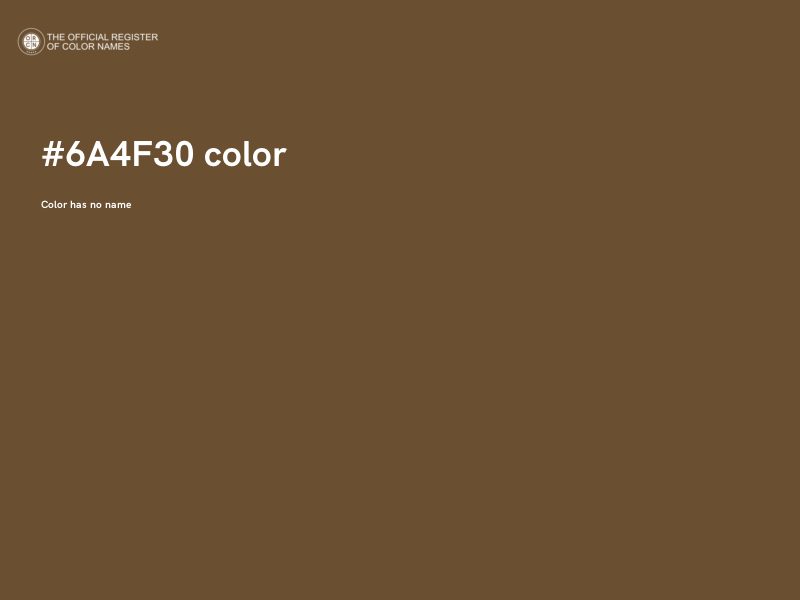 #6A4F30 color image