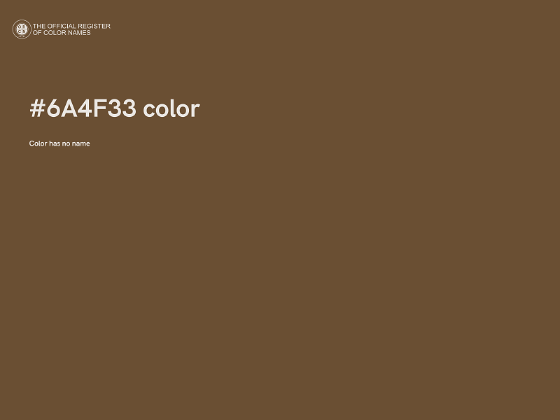 #6A4F33 color image