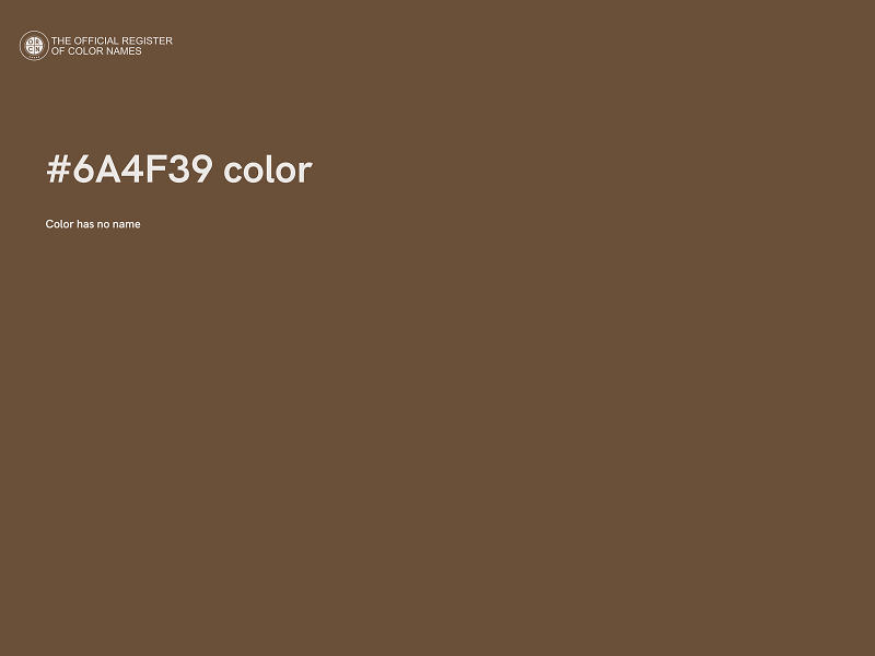#6A4F39 color image