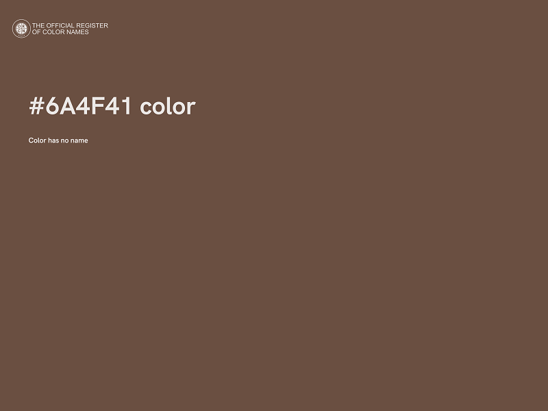 #6A4F41 color image