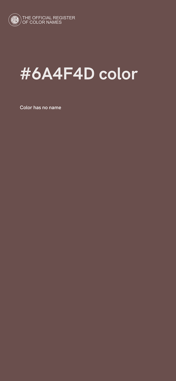 #6A4F4D color image
