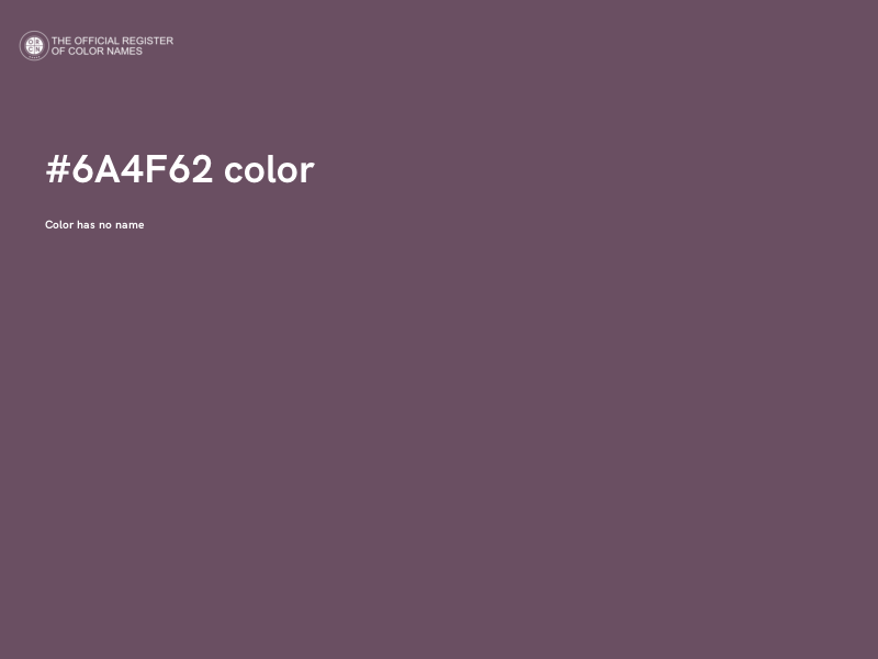 #6A4F62 color image