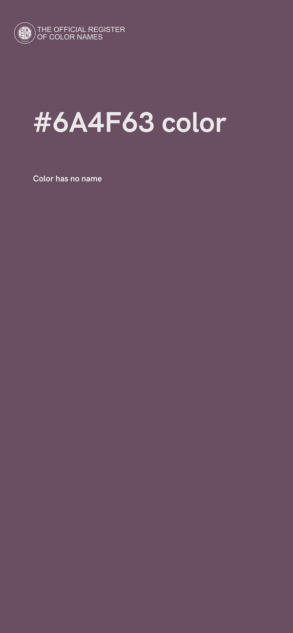 #6A4F63 color image