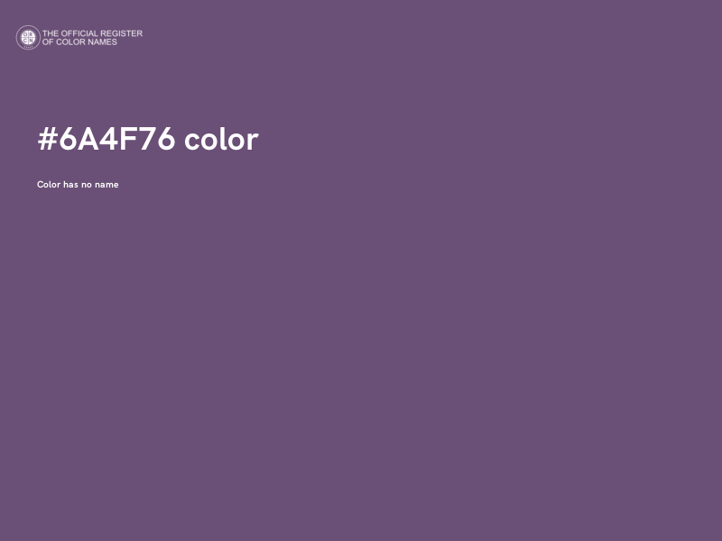 #6A4F76 color image
