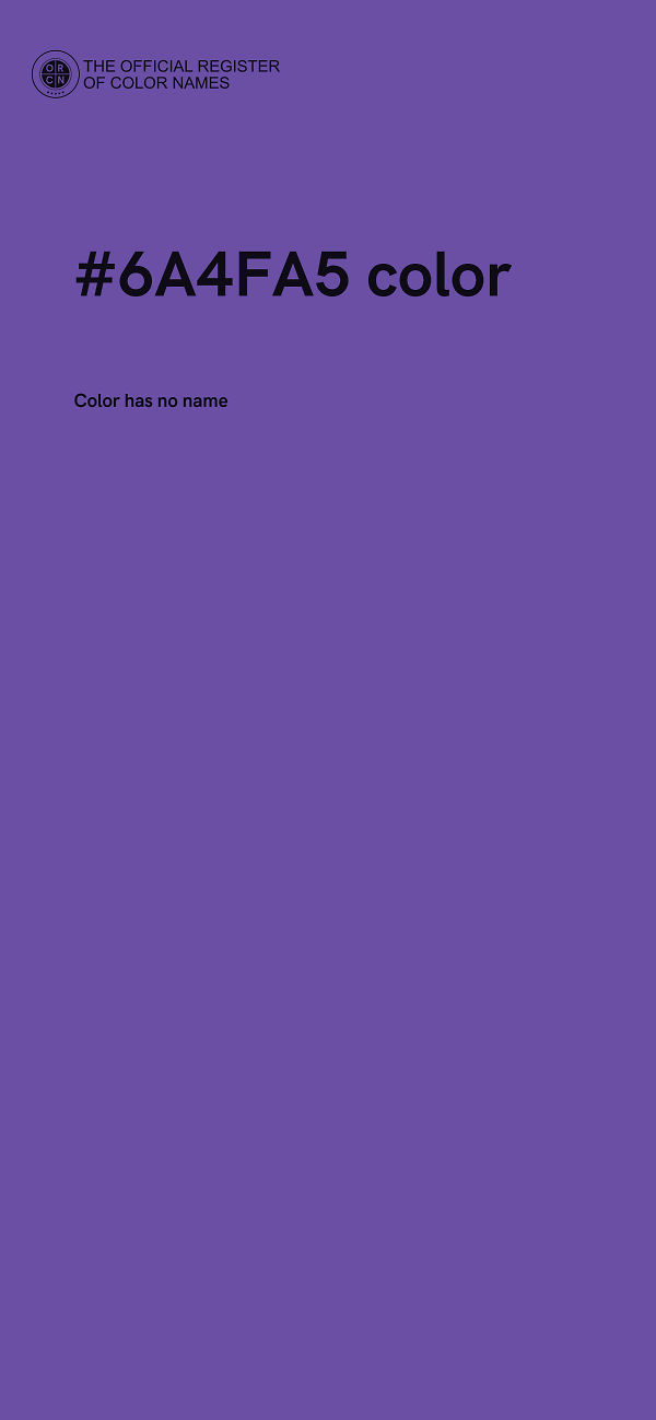 #6A4FA5 color image