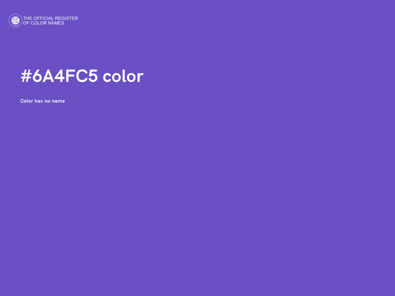 #6A4FC5 color image