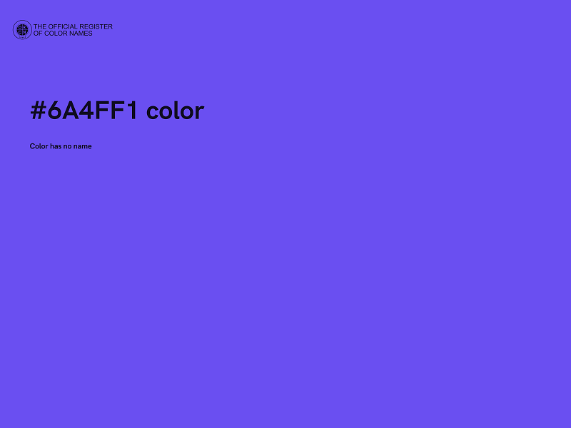 #6A4FF1 color image