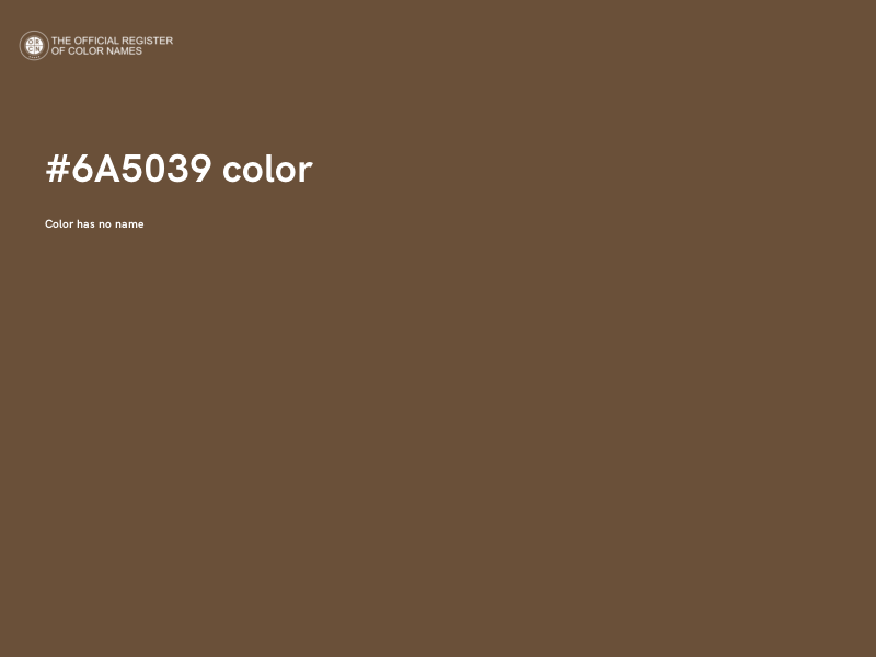 #6A5039 color image