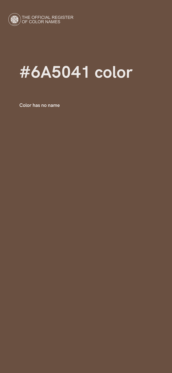 #6A5041 color image