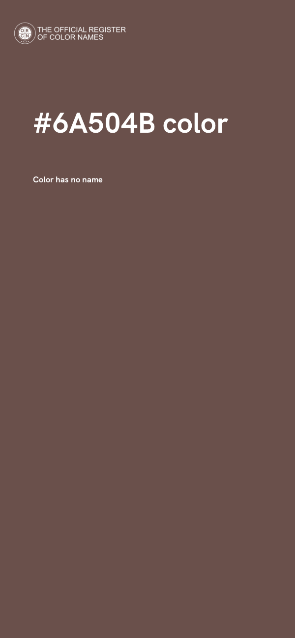 #6A504B color image