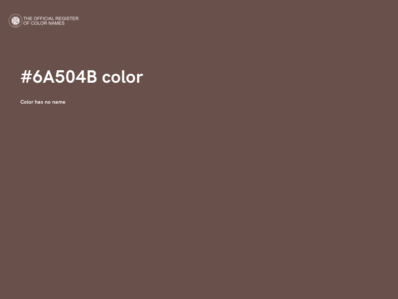 #6A504B color image