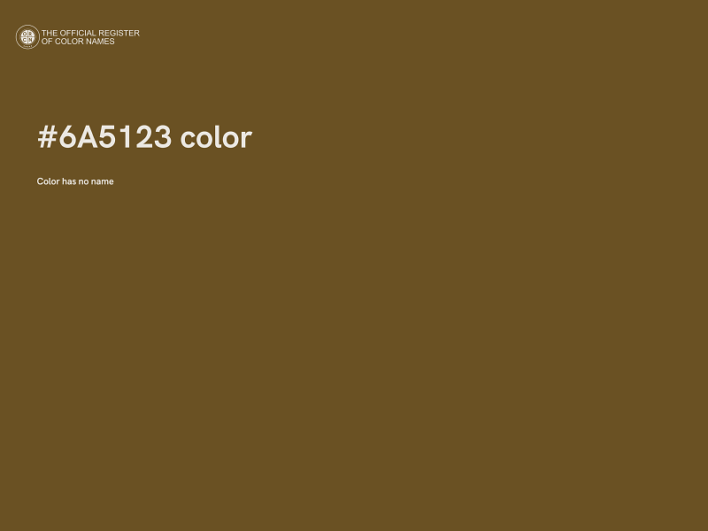 #6A5123 color image