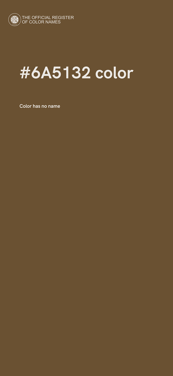 #6A5132 color image