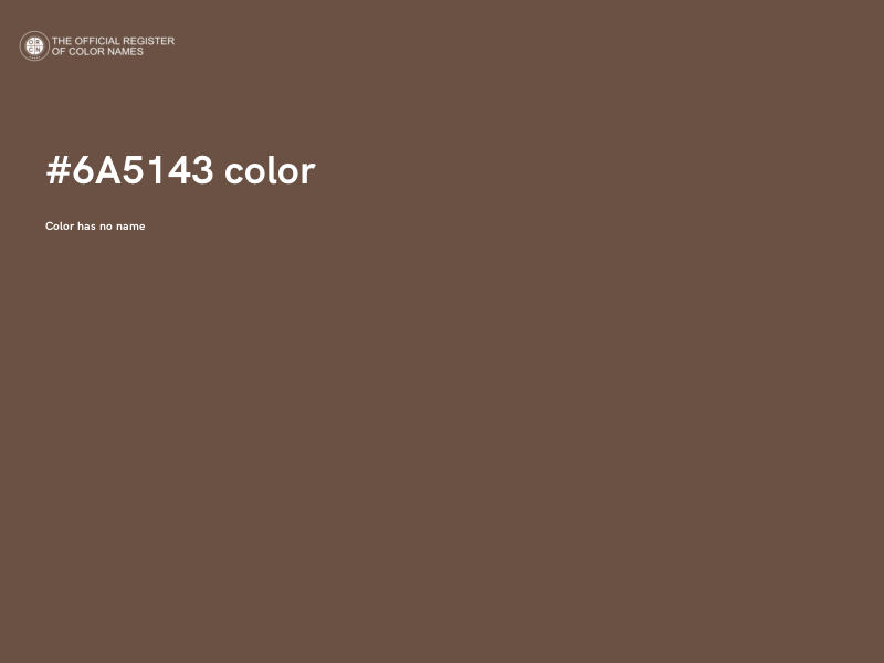 #6A5143 color image