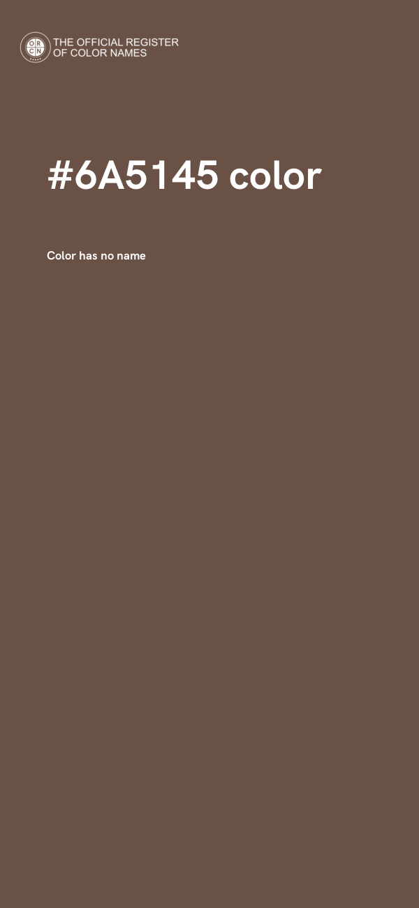 #6A5145 color image