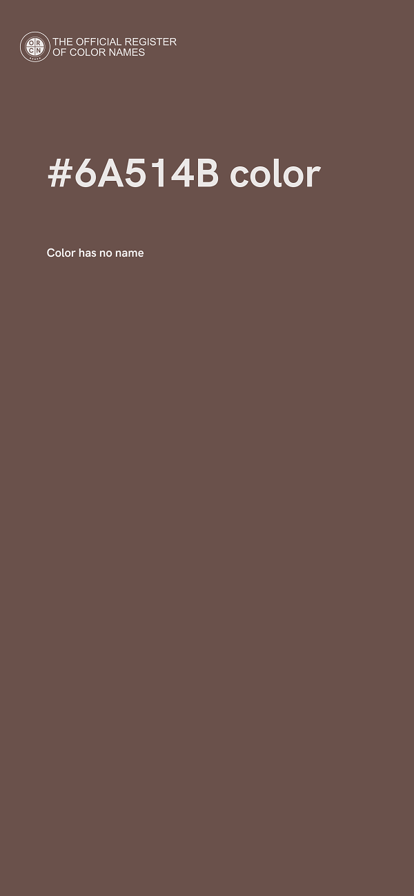 #6A514B color image