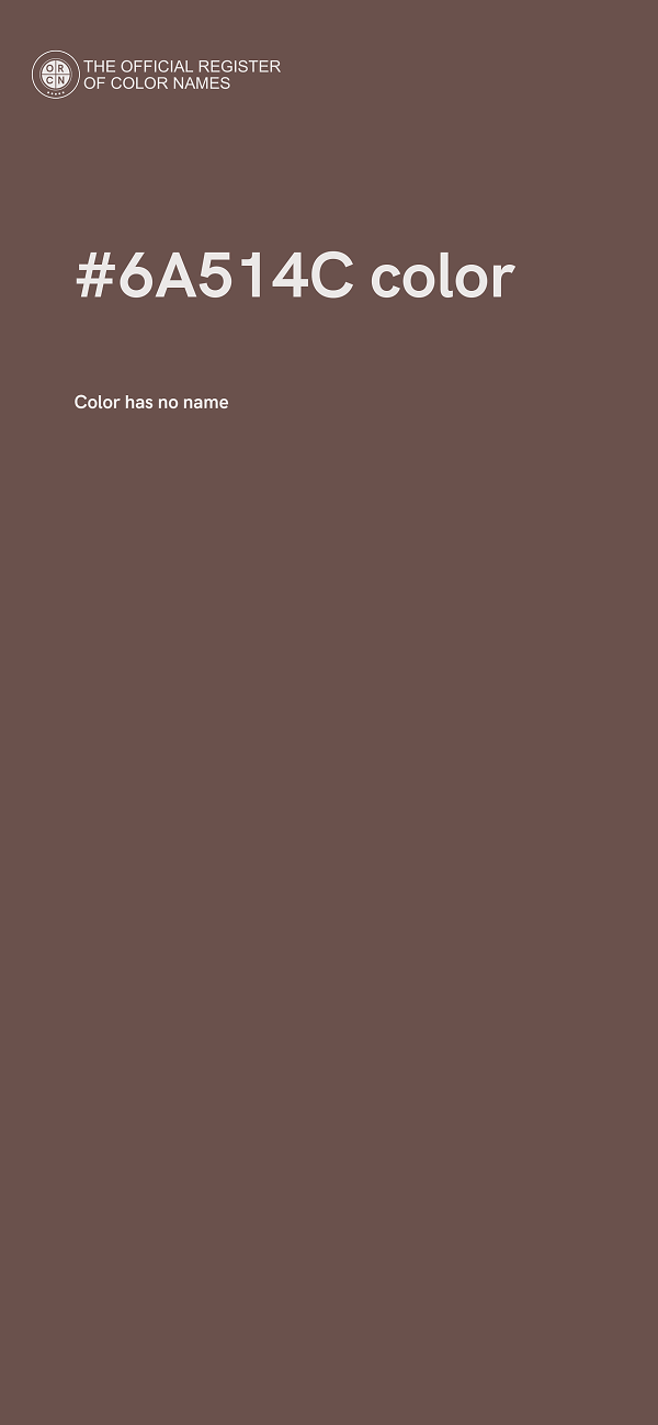 #6A514C color image