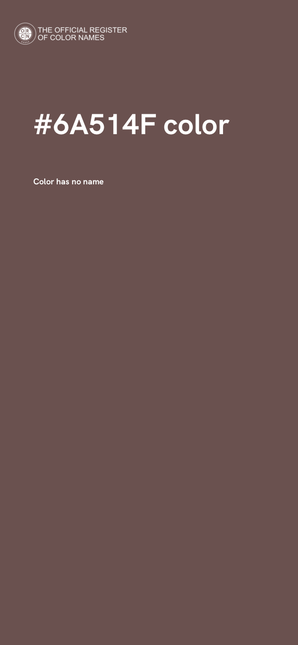 #6A514F color image