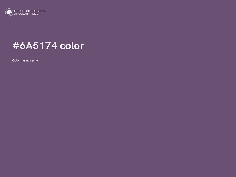#6A5174 color image
