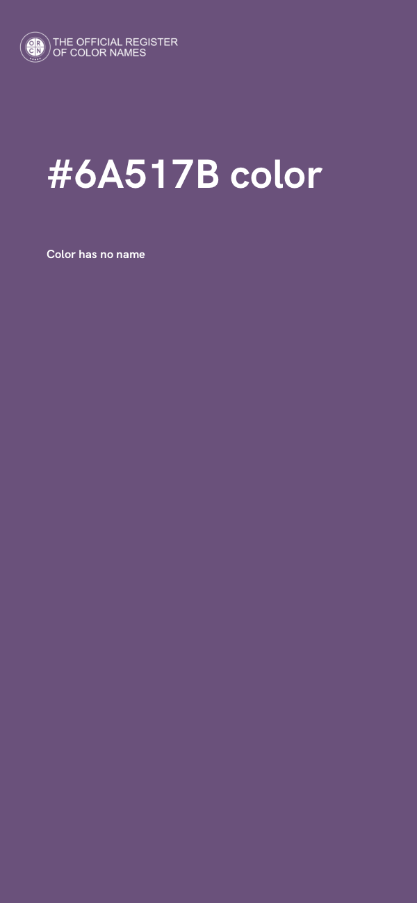 #6A517B color image