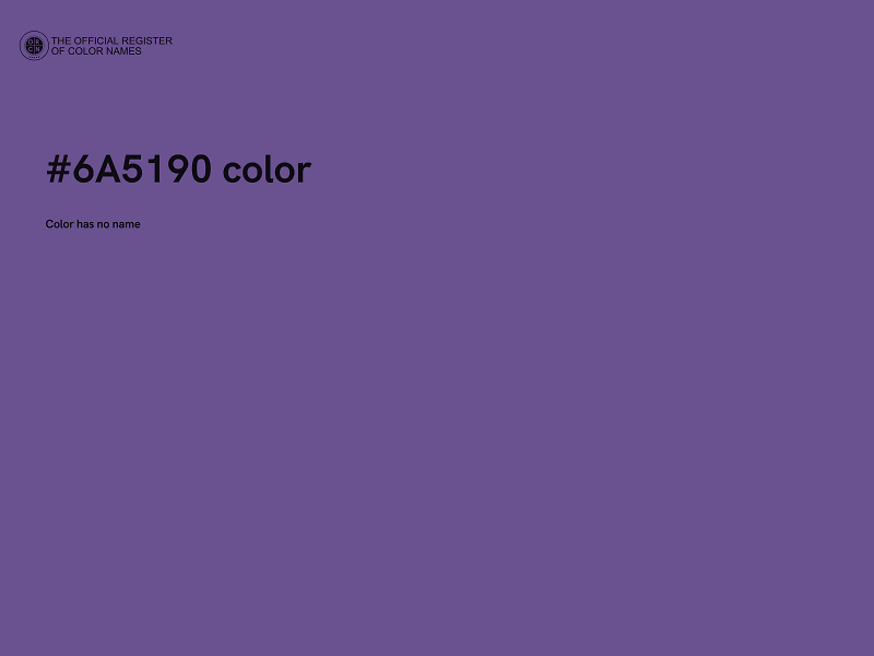 #6A5190 color image
