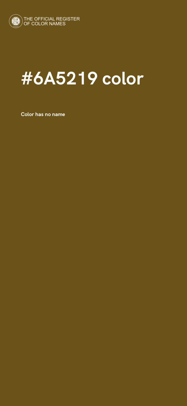 #6A5219 color image