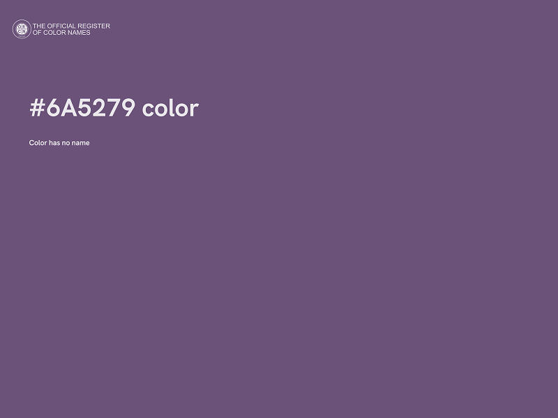 #6A5279 color image