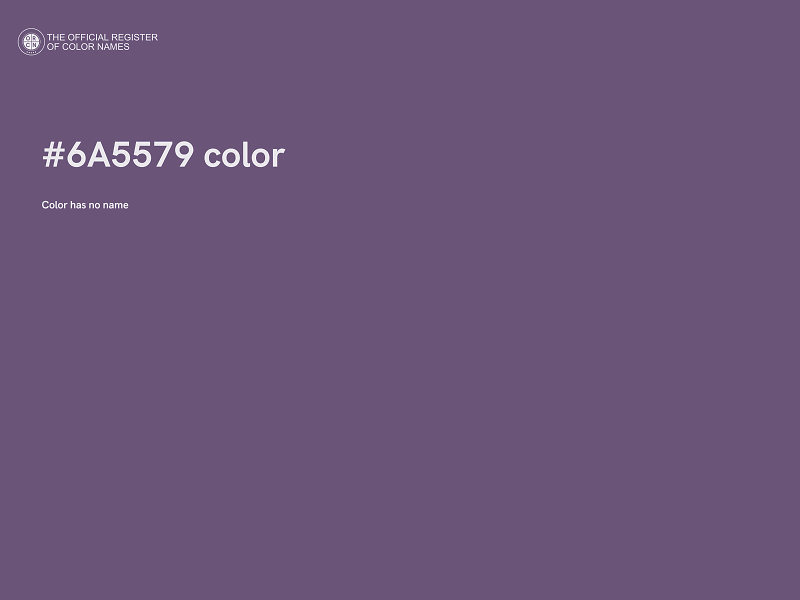 #6A5579 color image