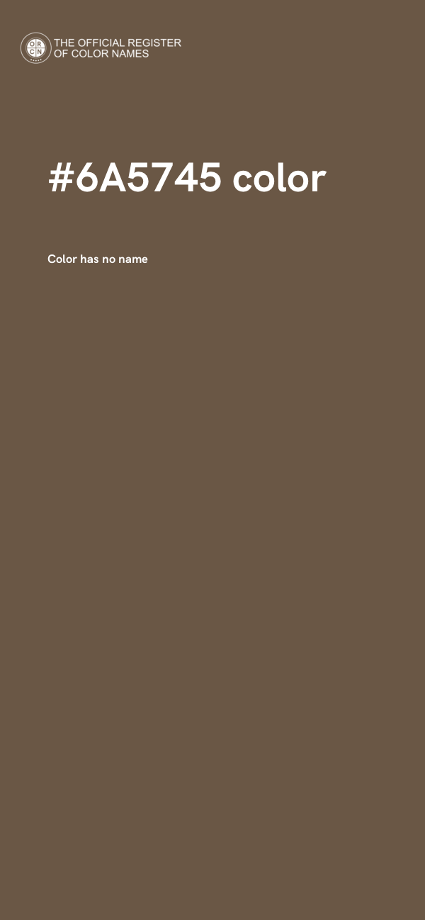 #6A5745 color image